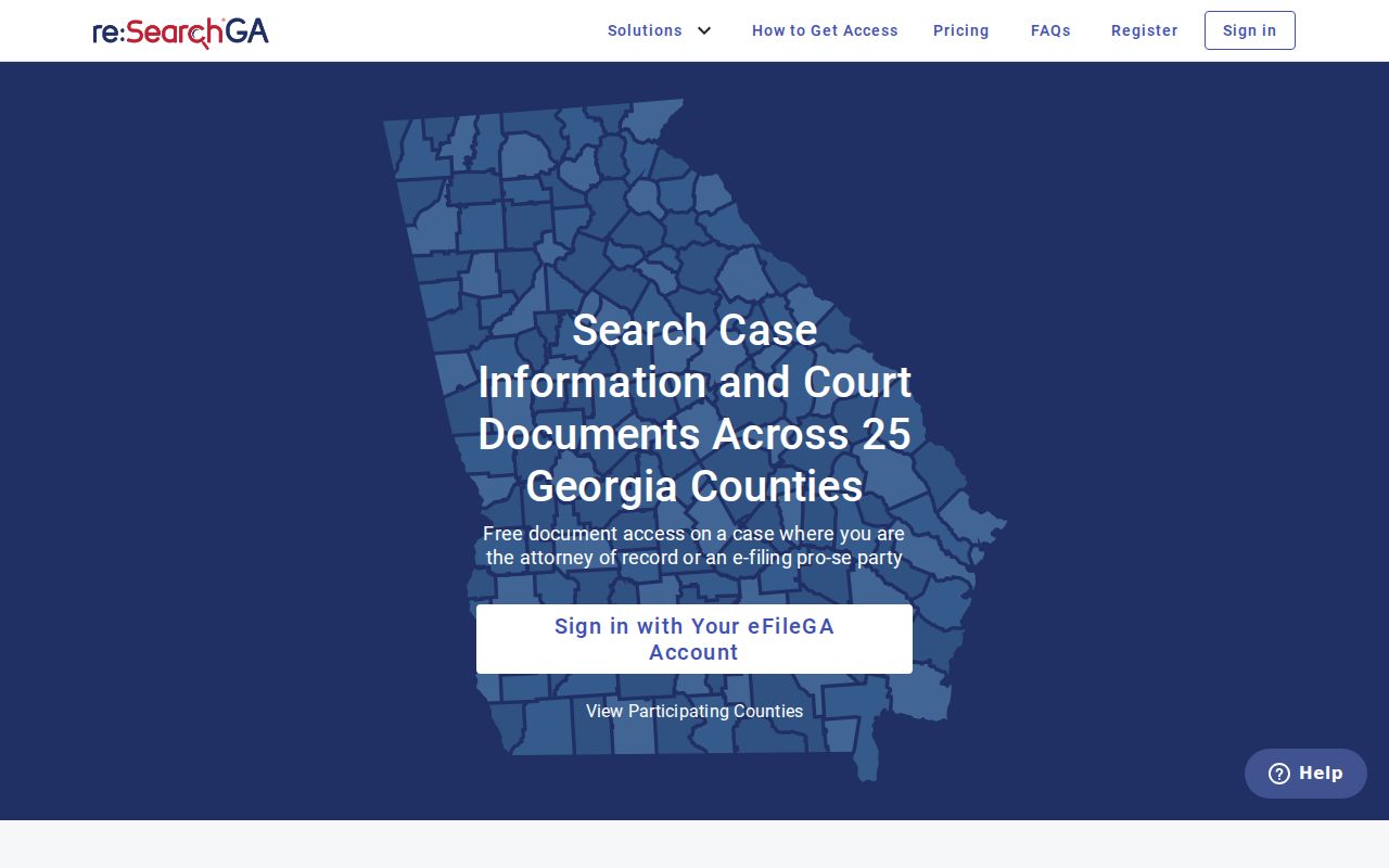 Georgia court records search interface for Newton County case follow-up